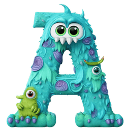 Letter A monster character