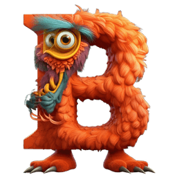 Letter B monster character