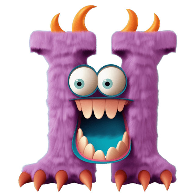 LUCA monster letter H character
