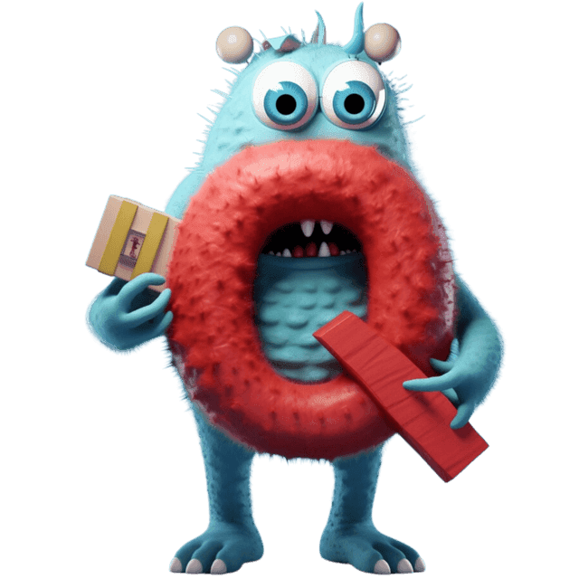 LUCA monster letter Q character