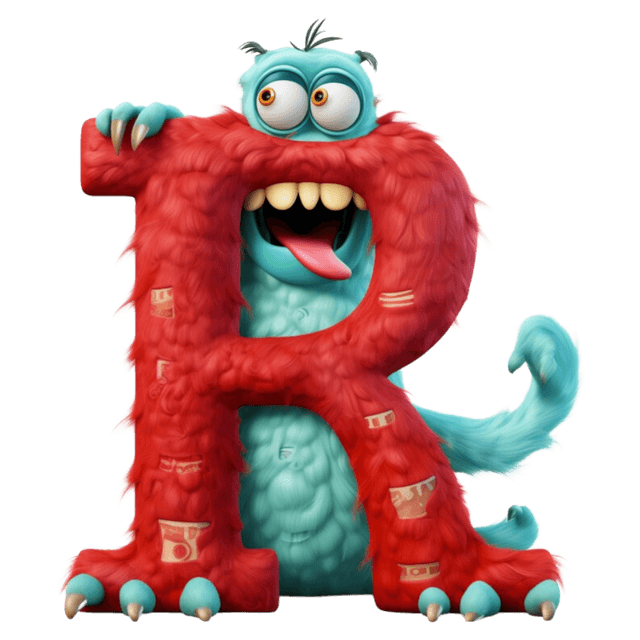 LUCA monster letter R character