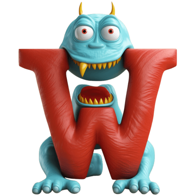 LUCA monster letter W character