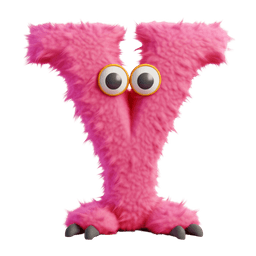 Letter Y monster character